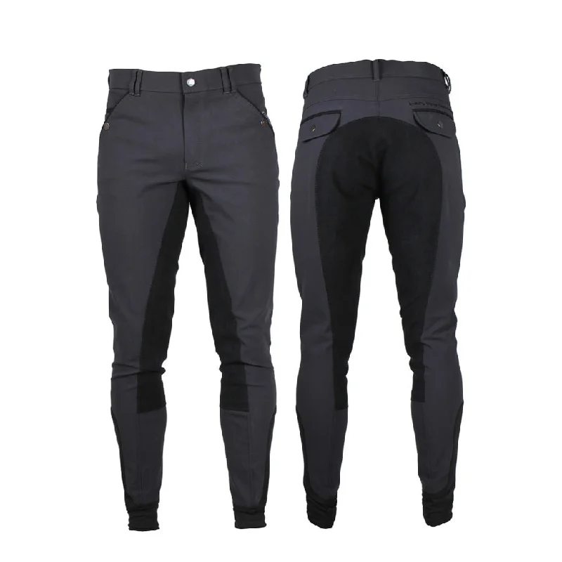 Men's Pants with Faux Leather PatchesQHP Jack Full Seat Mens Breeches