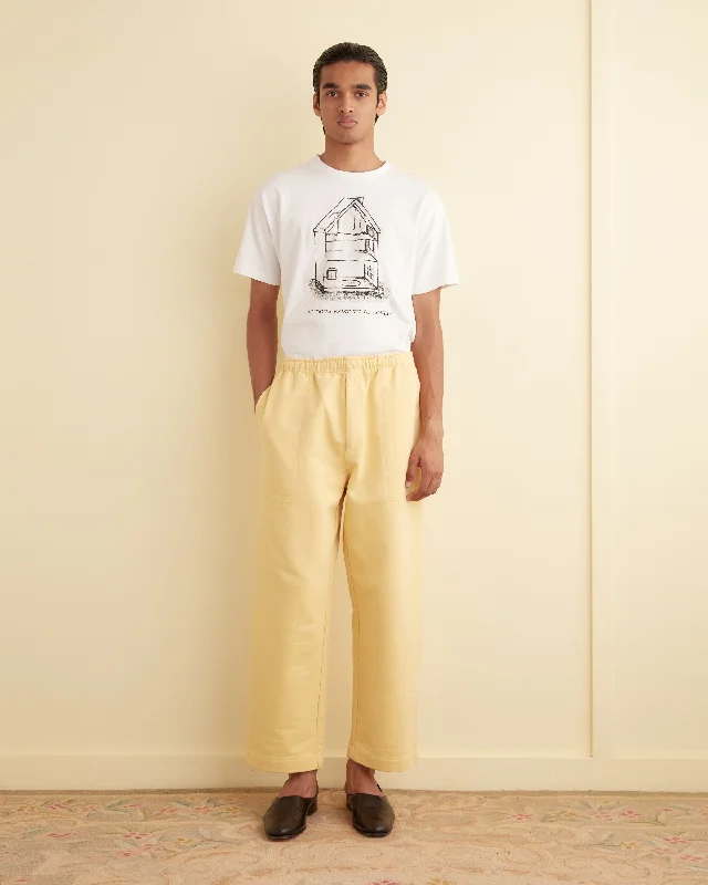 Men's Pants with Elastic CuffsSweatpants - Lemon