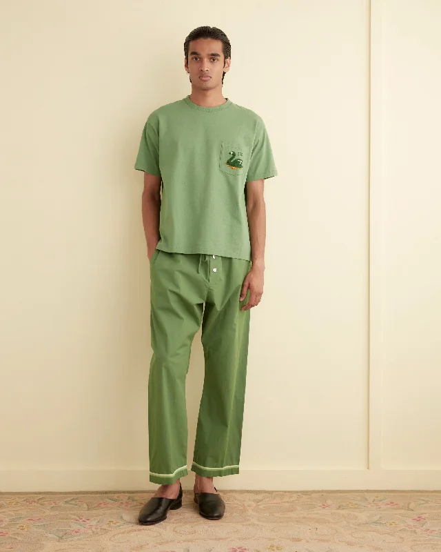 Men's Pants with Hidden ButtonsTop Sheet Pajama Pants