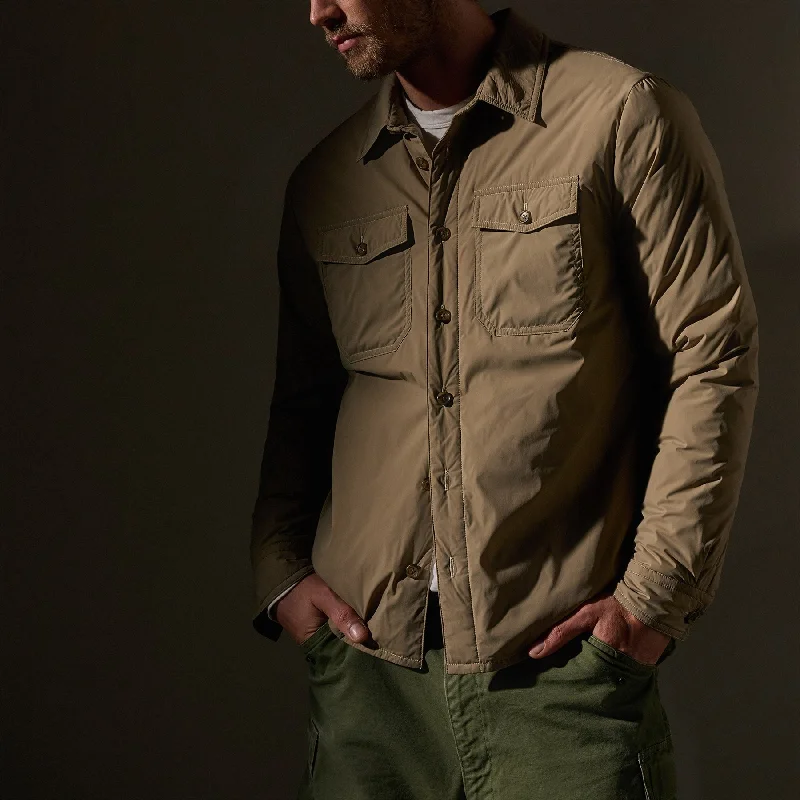 Men's Coats with Hand WarmersInsulated Outdoor Shirt Jacket - Coyote